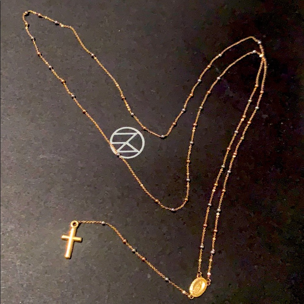 10kt Gold tricolor rosarie